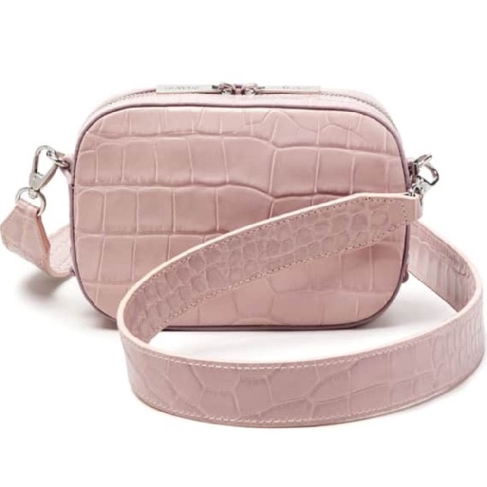 Pop & Suki Mauve Croc Leather Camera Bag